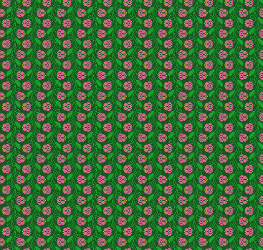 Curled Vine in Darling - Heiress by Anna Maria Textiles - Half Yard