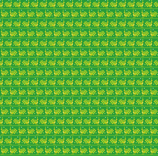 Peacock in Grass - Heiress by Anna Maria Textiles - Half Yard