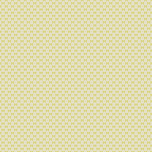 Bows in Butter quilting fabric, part of the Little Heiress fabric collection by Anna Maria Textiles (SKU: AMT1019-50V)
