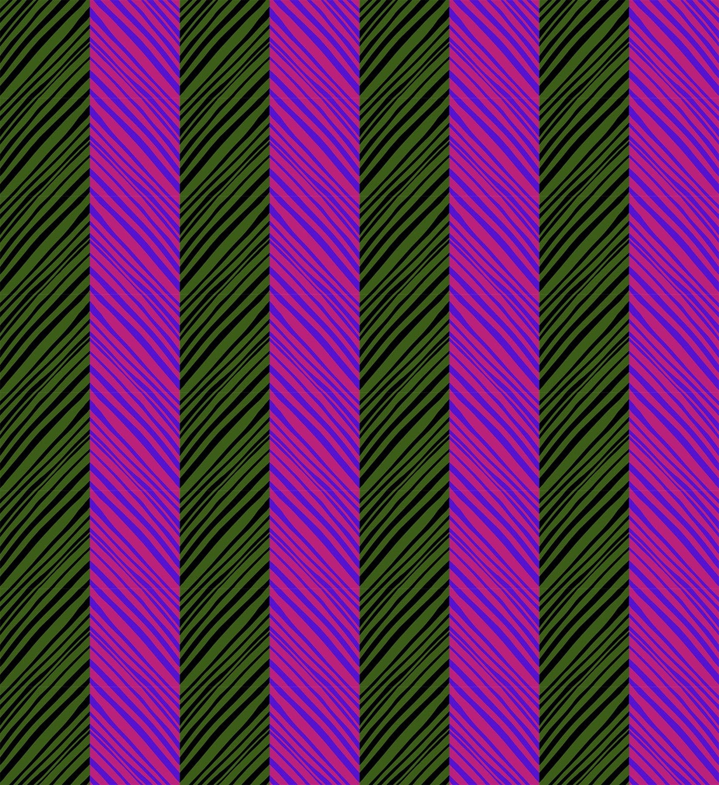 A closeup shot of the quilting fabric pattern called Tipsy, designed by Anna Maria Parry, in the haute colorway. The SKU is AMT140-99L.