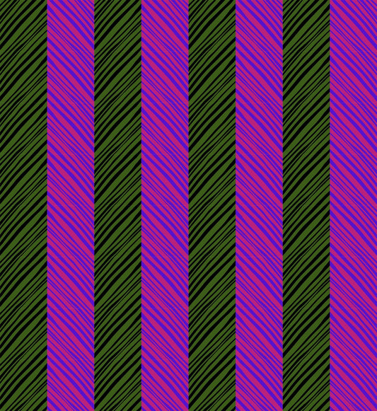 A closeup shot of the quilting fabric pattern called Tipsy, designed by Anna Maria Parry, in the haute colorway. The SKU is AMT140-99L.