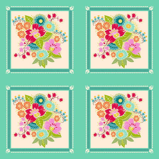 Square Dance in Bright quilting fabric, part of the Allegory fabric collection by Anna Maria Textiles (SKU: AMT144-64C)