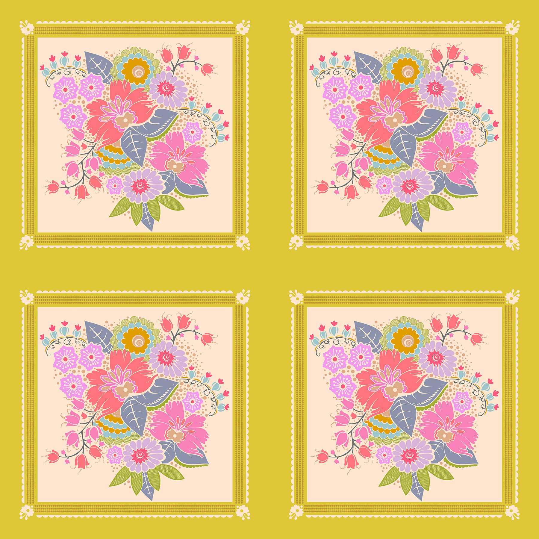 Square Dance in Tart quilting fabric, part of the Allegory fabric collection by Anna Maria Textiles (SKU: AMT144-71V)