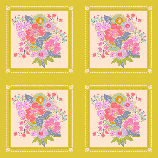 Square Dance in Tart quilting fabric, part of the Allegory fabric collection by Anna Maria Textiles (SKU: AMT144-71V)