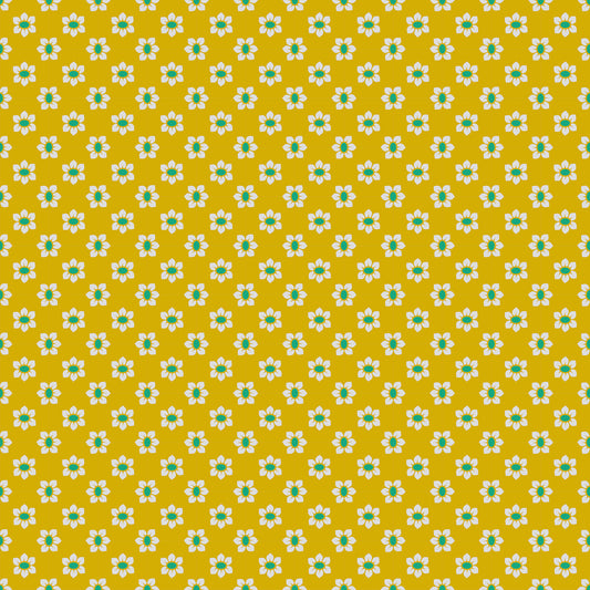 Stamped in Golden quilting fabric, part of the Allegory fabric collection by Anna Maria Textiles (SKU: AMT145-52C)