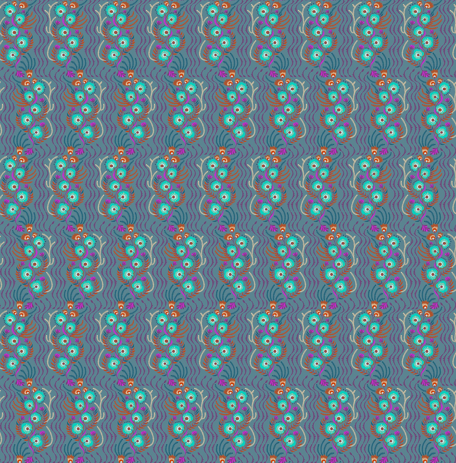 Tambourine in Storm quilting fabric, part of the Allegory fabric collection by Anna Maria Textiles (SKU: AMT147-63V)