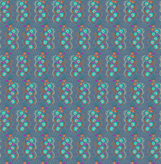 Tambourine in Storm quilting fabric, part of the Allegory fabric collection by Anna Maria Textiles (SKU: AMT147-63V)