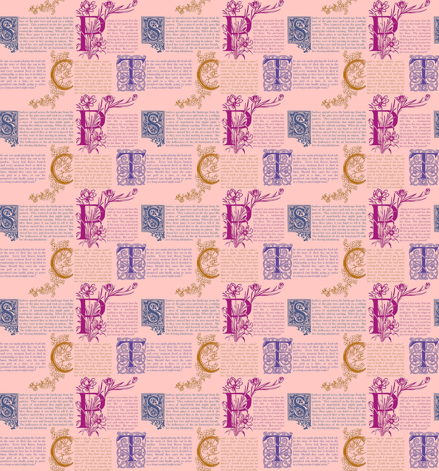 Prose in Blush quilting fabric, part of the Allegory fabric collection by Anna Maria Textiles (SKU: AMT148-20L)