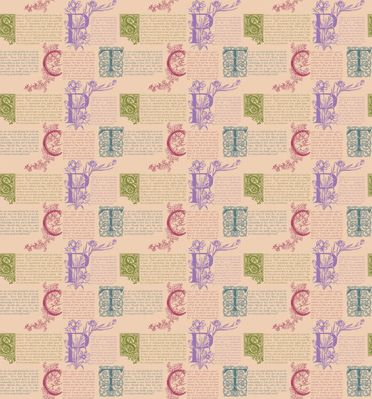 Prose in Antique quilting fabric, part of the Allegory fabric collection by Anna Maria Textiles (SKU: AMT148-31V)