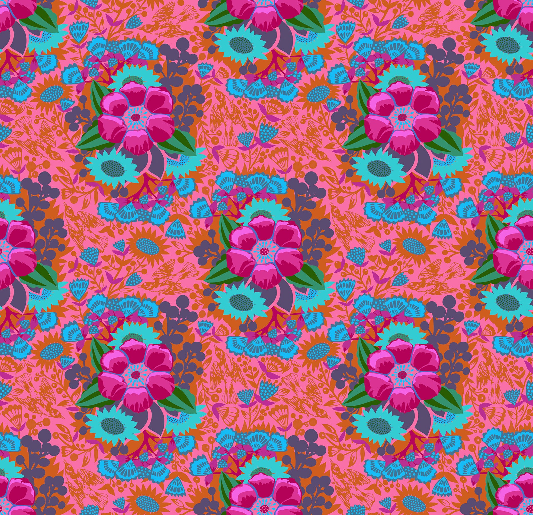 Centerpiece in Juicy quilting fabric, part of the Overdressed fabric collection by Anna Maria Textiles (SKU: AMT150-23L)