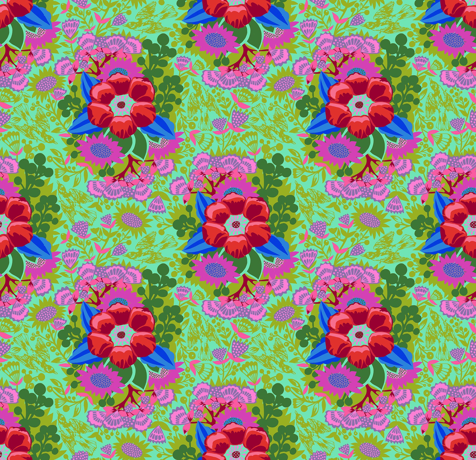 Centerpiece in Limerick quilting fabric, part of the Overdressed fabric collection by Anna Maria Textiles (SKU: AMT150-72C)