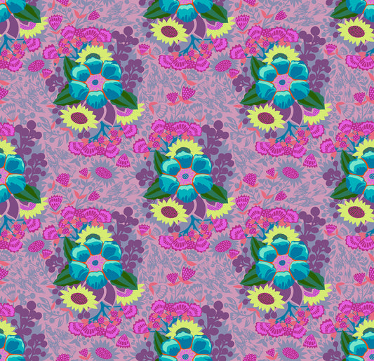 Centerpiece in Grape quilting fabric, part of the Overdressed fabric collection by Anna Maria Textiles (SKU: AMT150-83V)