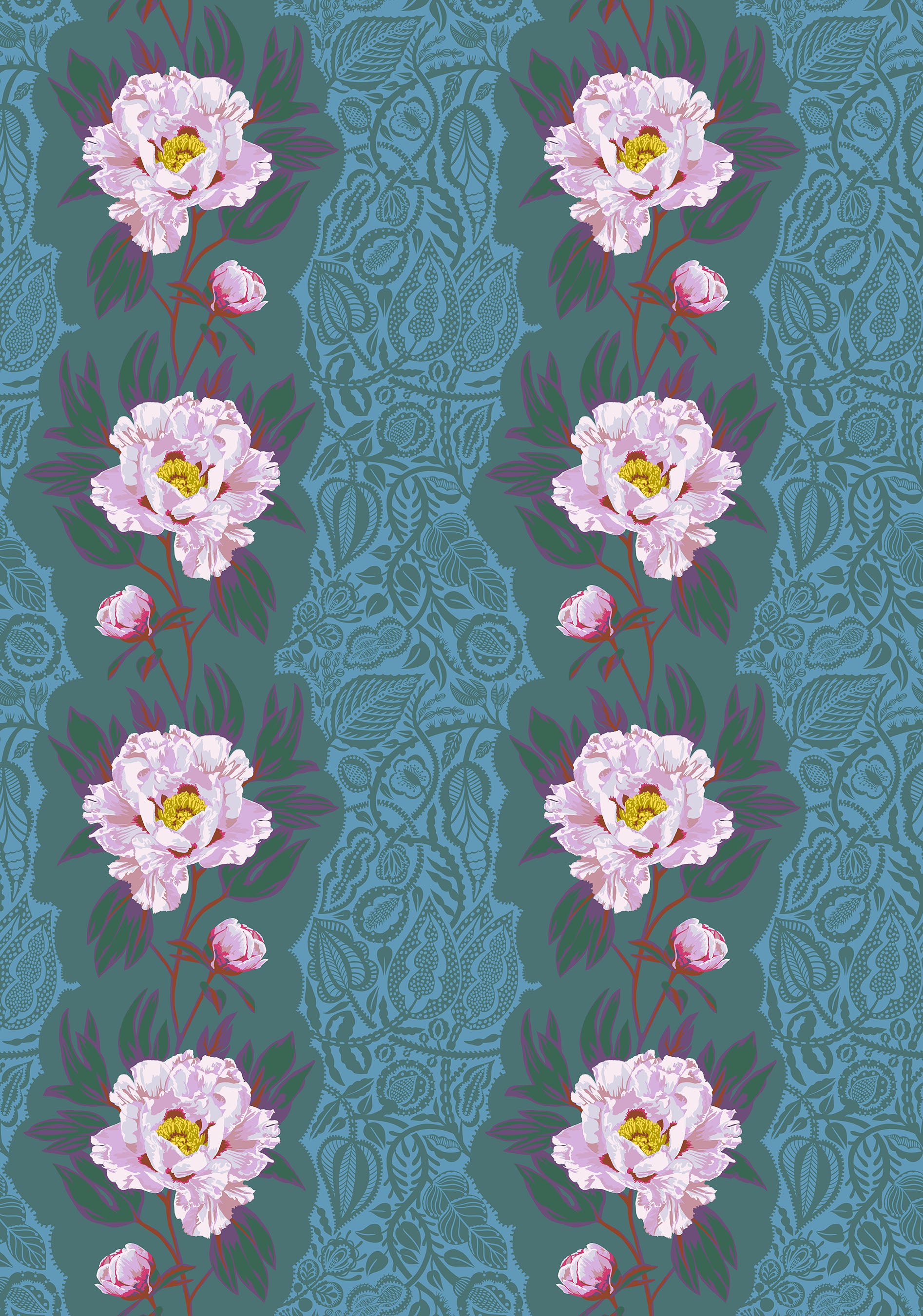 Triumph in Swim quilting fabric, part of the Overdressed fabric collection by Anna Maria Textiles (SKU: AMT153-75V)