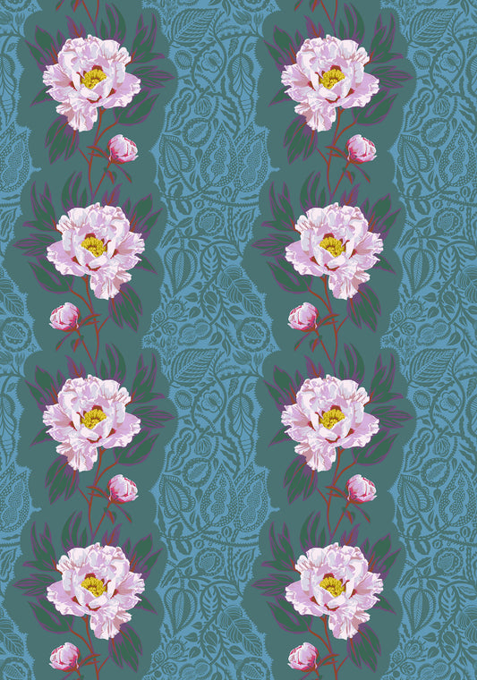 Triumph in Swim quilting fabric, part of the Overdressed fabric collection by Anna Maria Textiles (SKU: AMT153-75V)