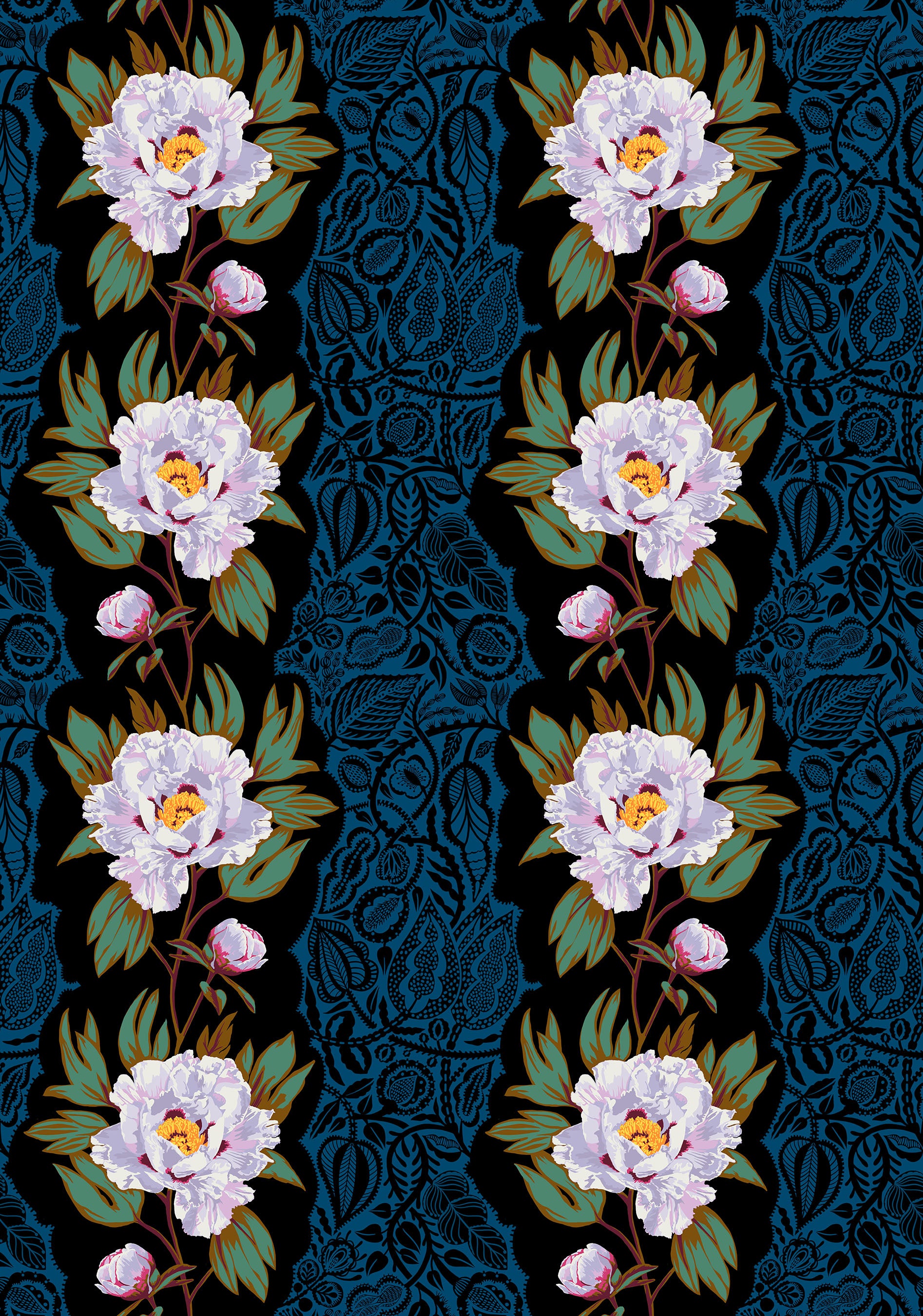 Triumph in Sink quilting fabric, part of the Overdressed fabric collection by Anna Maria Textiles (SKU: AMT153-99L)