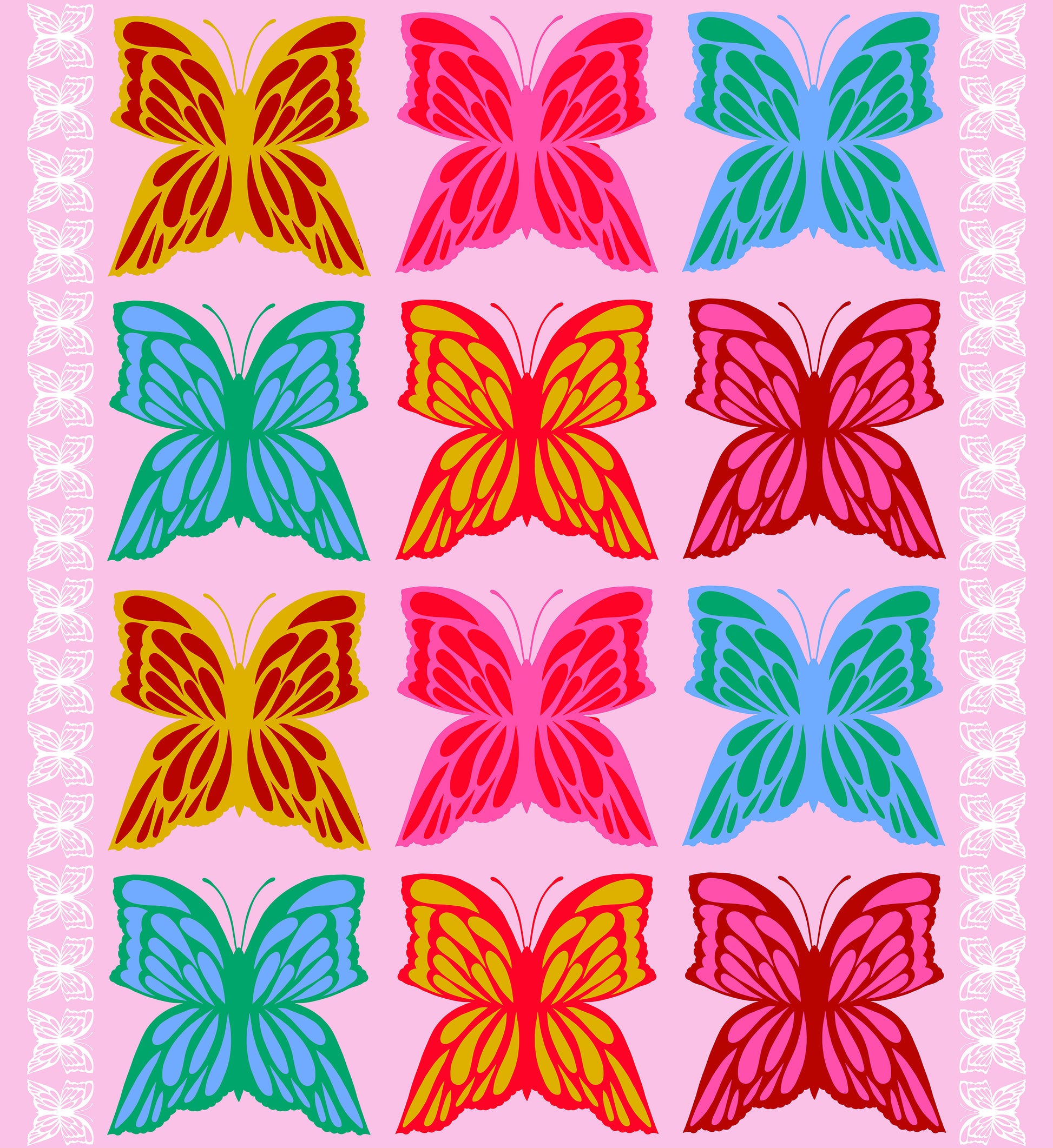 6 O'Clock in Candy quilting fabric, part of the Overdressed fabric collection by Anna Maria Textiles (SKU: AMT154-20C)