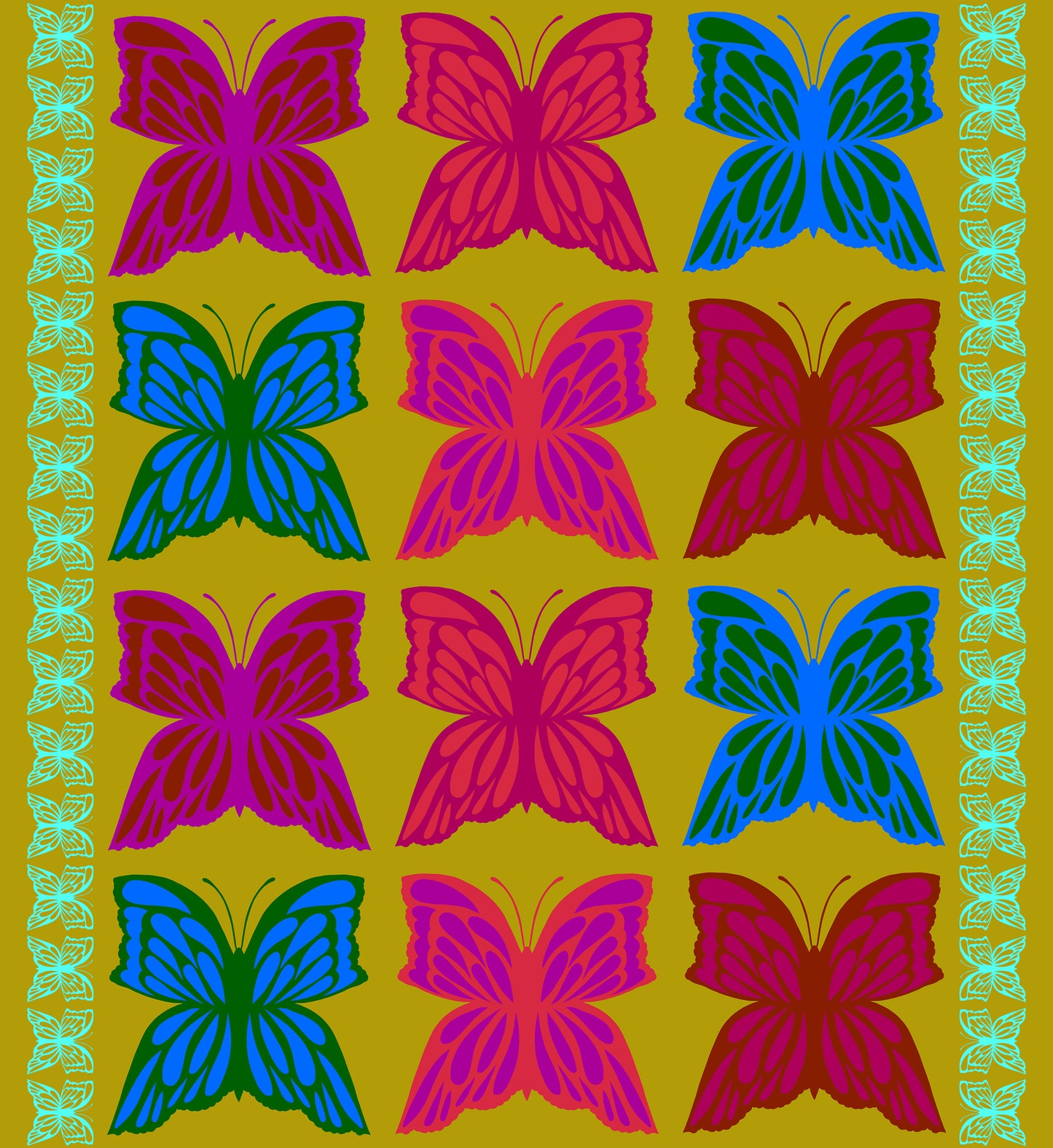 6 O'Clock in Bohemian quilting fabric, part of the Overdressed fabric collection by Anna Maria Textiles (SKU: AMT154-74L)