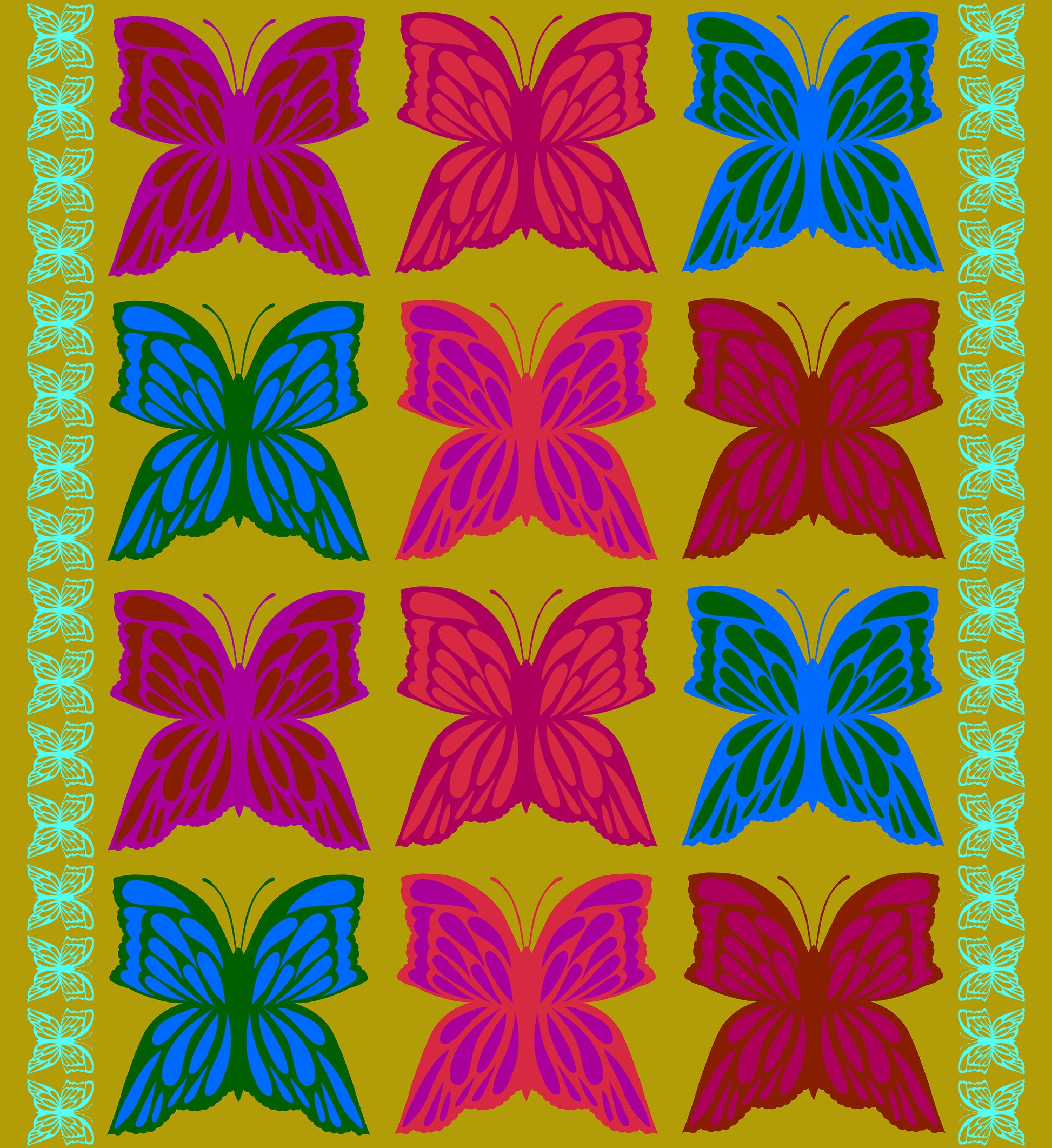 6 O'Clock in Bohemian quilting fabric, part of the Overdressed fabric collection by Anna Maria Textiles (SKU: AMT154-74L)