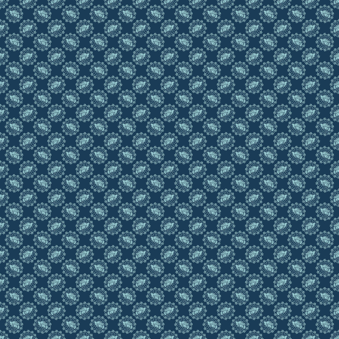Peaceful in Solstice quilting fabric, part of the Cozy Christmas fabric collection by Anna Maria Parry (SKU:AMT163-62L)
