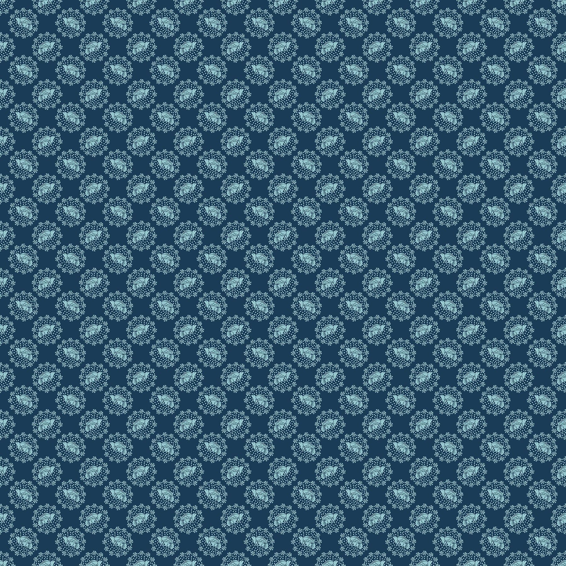 Peaceful in Solstice quilting fabric, part of the Cozy Christmas fabric collection by Anna Maria Parry (SKU:AMT163-62L)