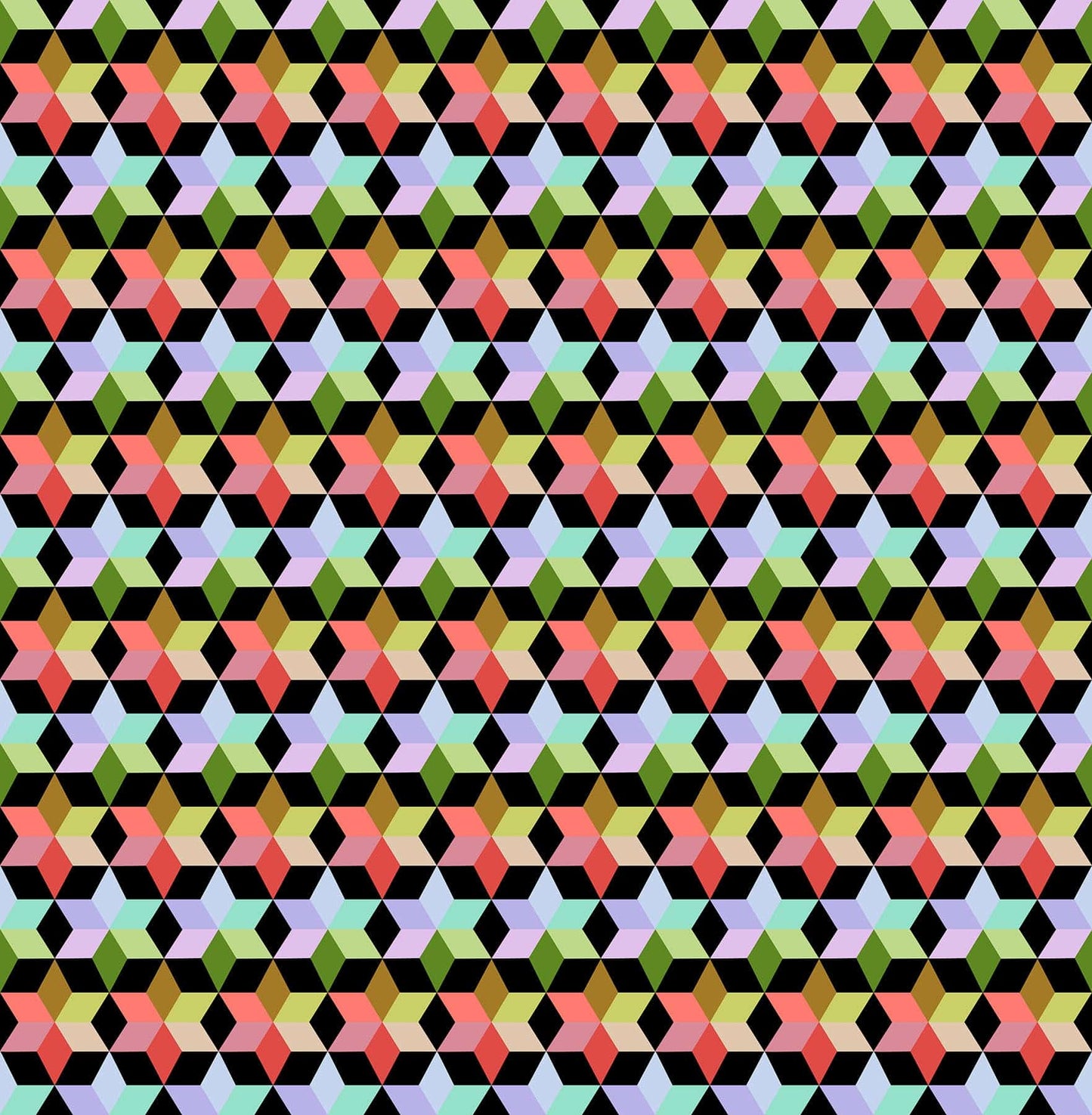 Starlight in Attic quilting fabric, part of the Cozy Christmas fabric collection by Anna Maria Parry (SKU: AMT165-99V)