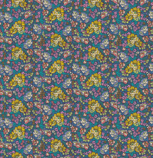 Mosaic in Ocean quilting fabric, part of the Rhapsody fabric collection by Anna Maria Parry (SKU: AMT169-62C)