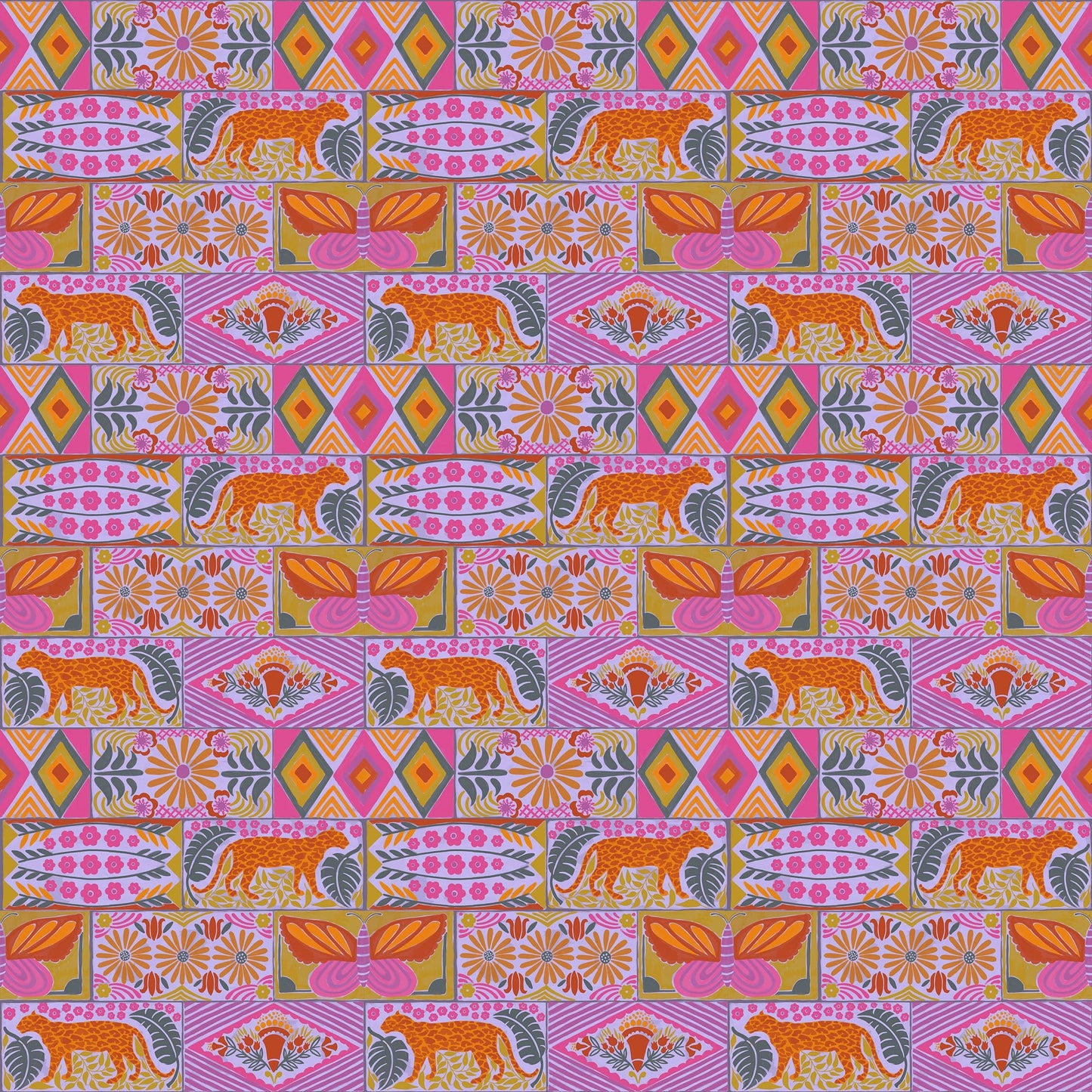 Bricklayer in Haze quilting fabric, part of the Rhapsody fabric collection by Anna Maria Parry (SKU: AMT174-82L)