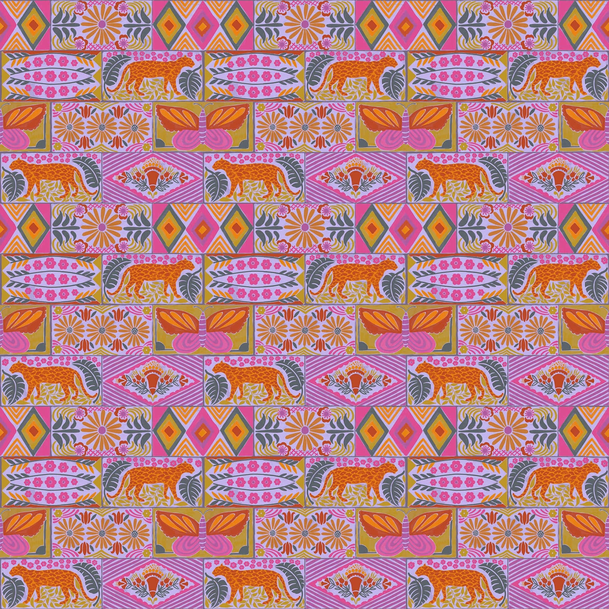 Bricklayer in Haze quilting fabric, part of the Rhapsody fabric collection by Anna Maria Parry (SKU: AMT174-82L)