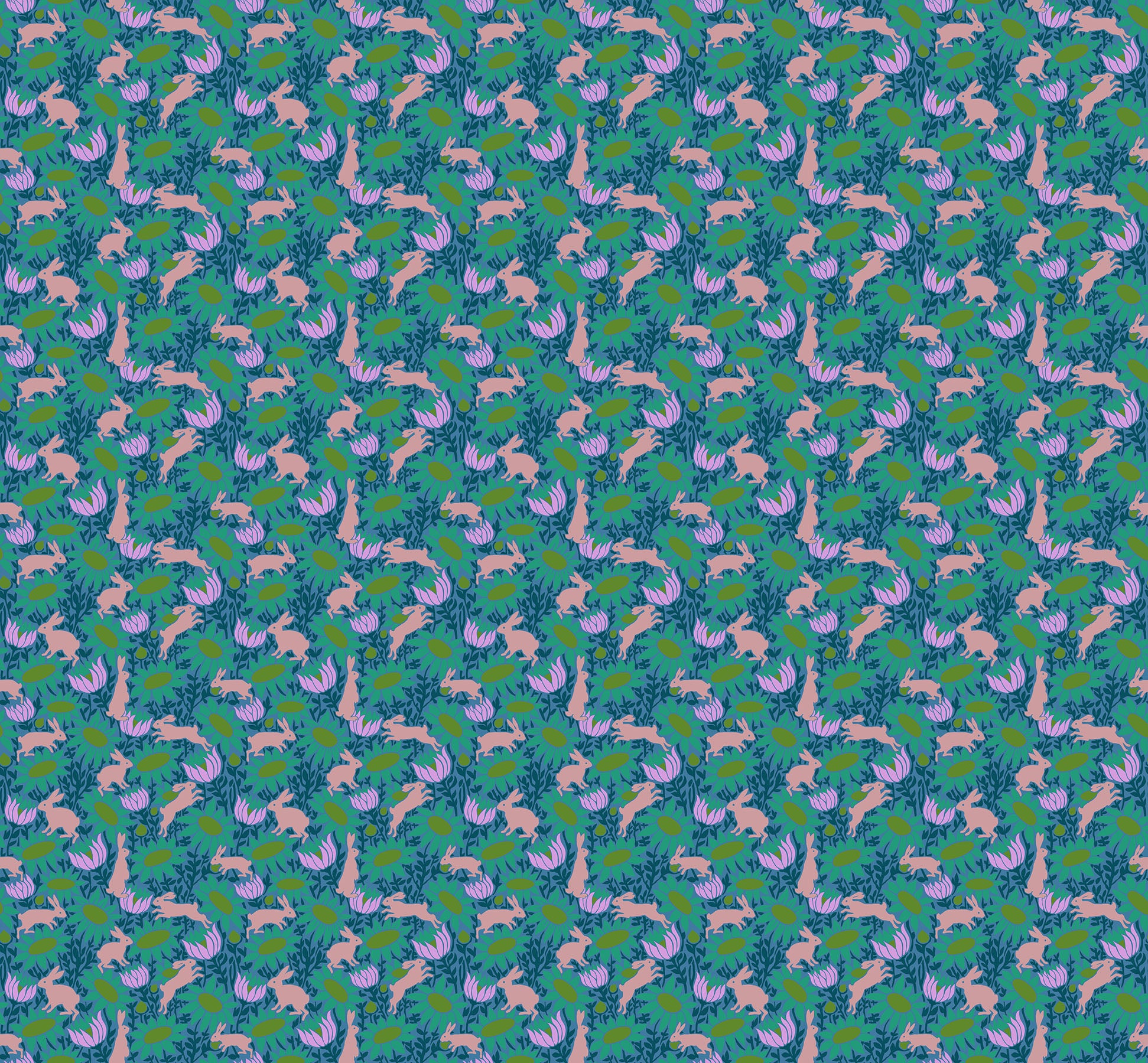 Chase in Jade quilting fabric, part of the Mosaic Menagerie fabric collection by Anna Maria Textiles (SKU: AMT187-68C)