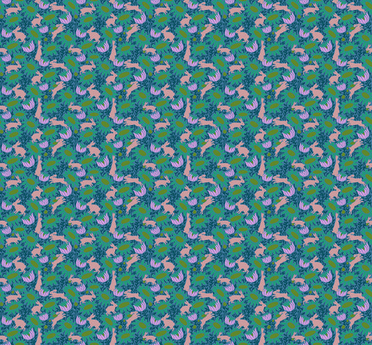Chase in Jade quilting fabric, part of the Mosaic Menagerie fabric collection by Anna Maria Textiles (SKU: AMT187-68C)
