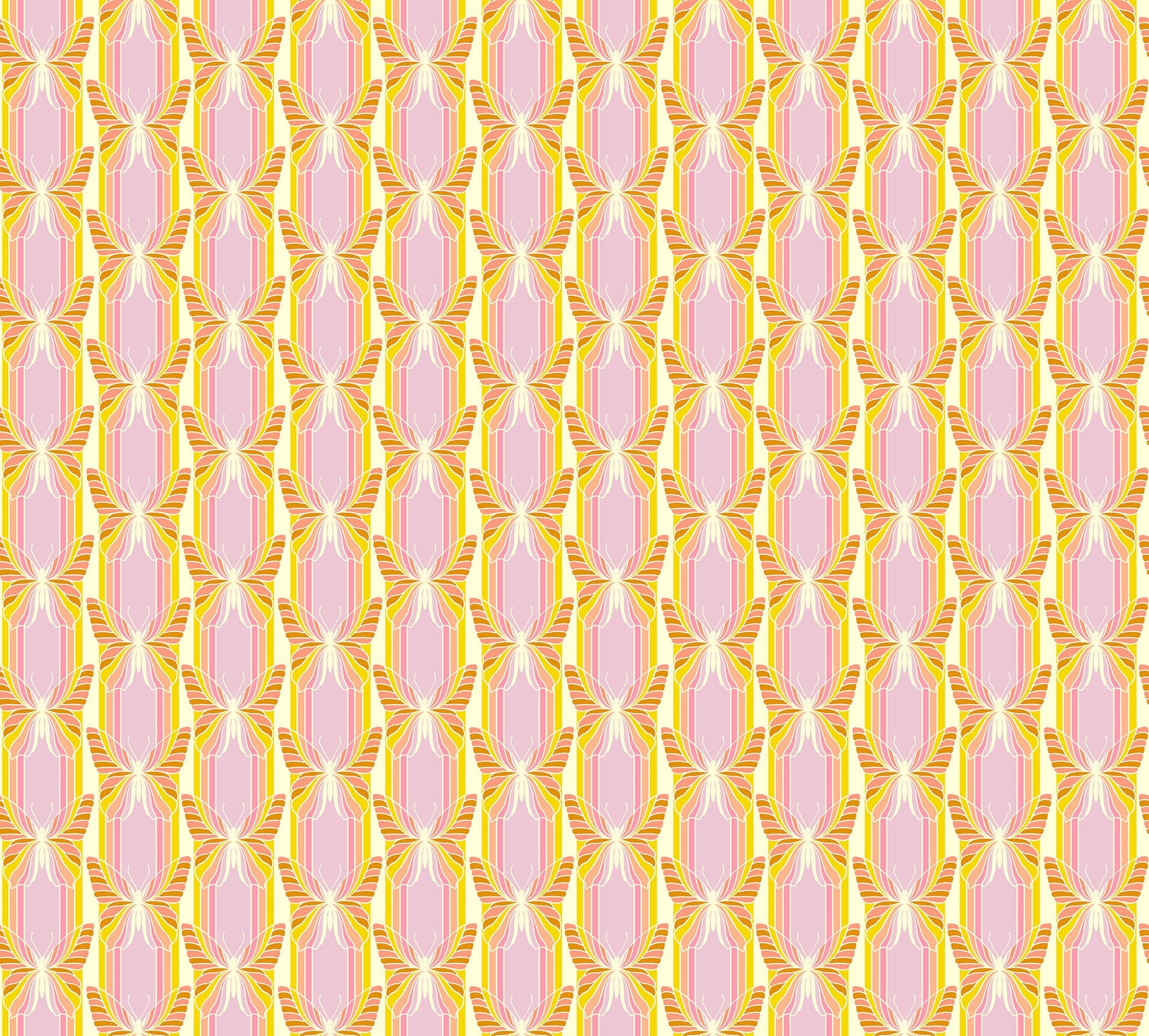 Hidden in Sunset quilting fabric, part of the Mosaic Menagerie fabric collection by Anna Maria Textiles (SKU: AMT189-52C)