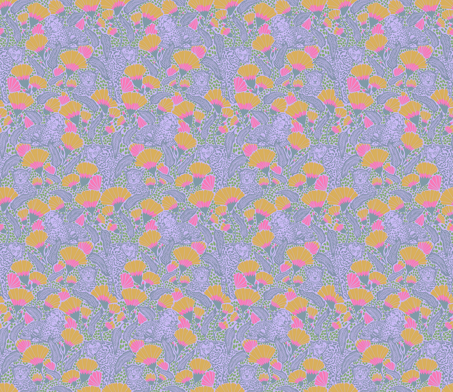 Cheetah Cloth in Periwinkle quilting fabric, part of the Mosaic Menagerie fabric collection by Anna Maria Textiles (SKU: AMT191-40C)