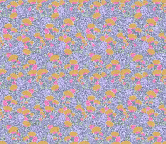 Cheetah Cloth in Periwinkle quilting fabric, part of the Mosaic Menagerie fabric collection by Anna Maria Textiles (SKU: AMT191-40C)