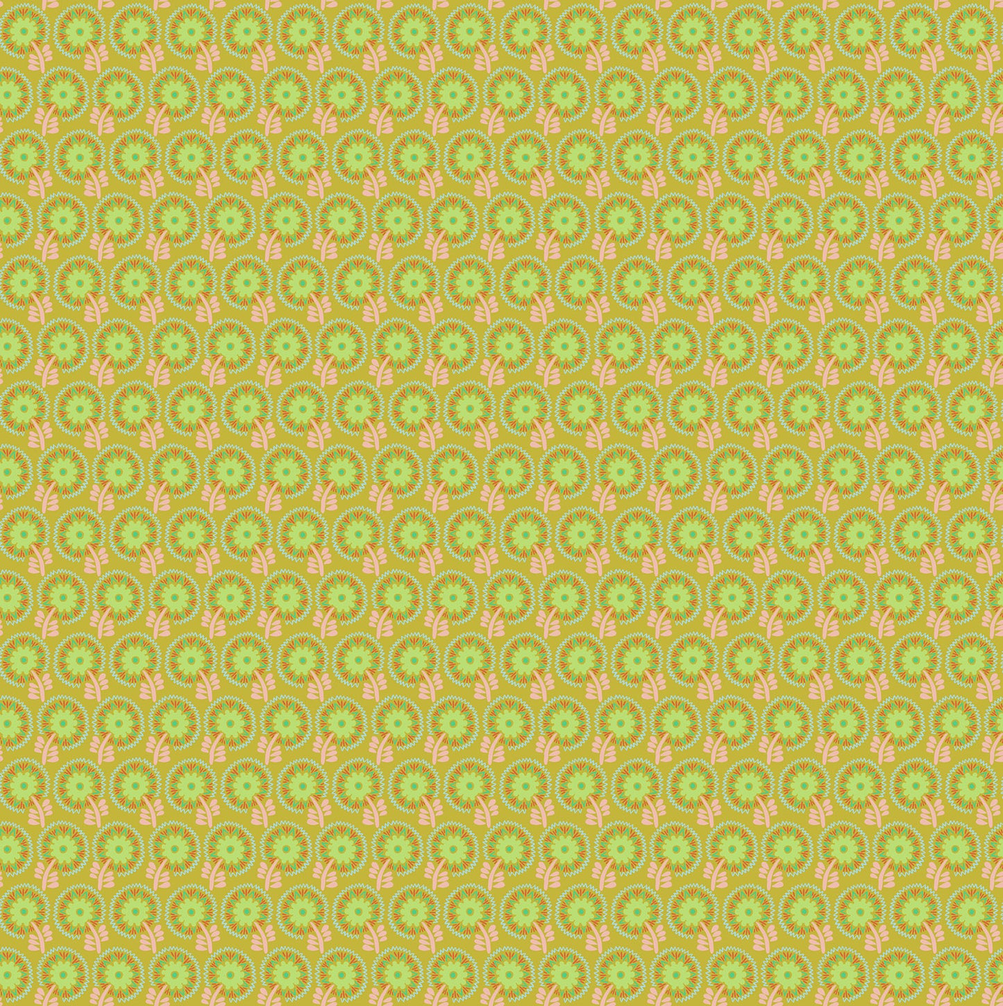 Dancers in Lime quilting fabric, part of the Sunseekers fabric collection by Anna Maria Textiles (SKU: AMT193-71V)