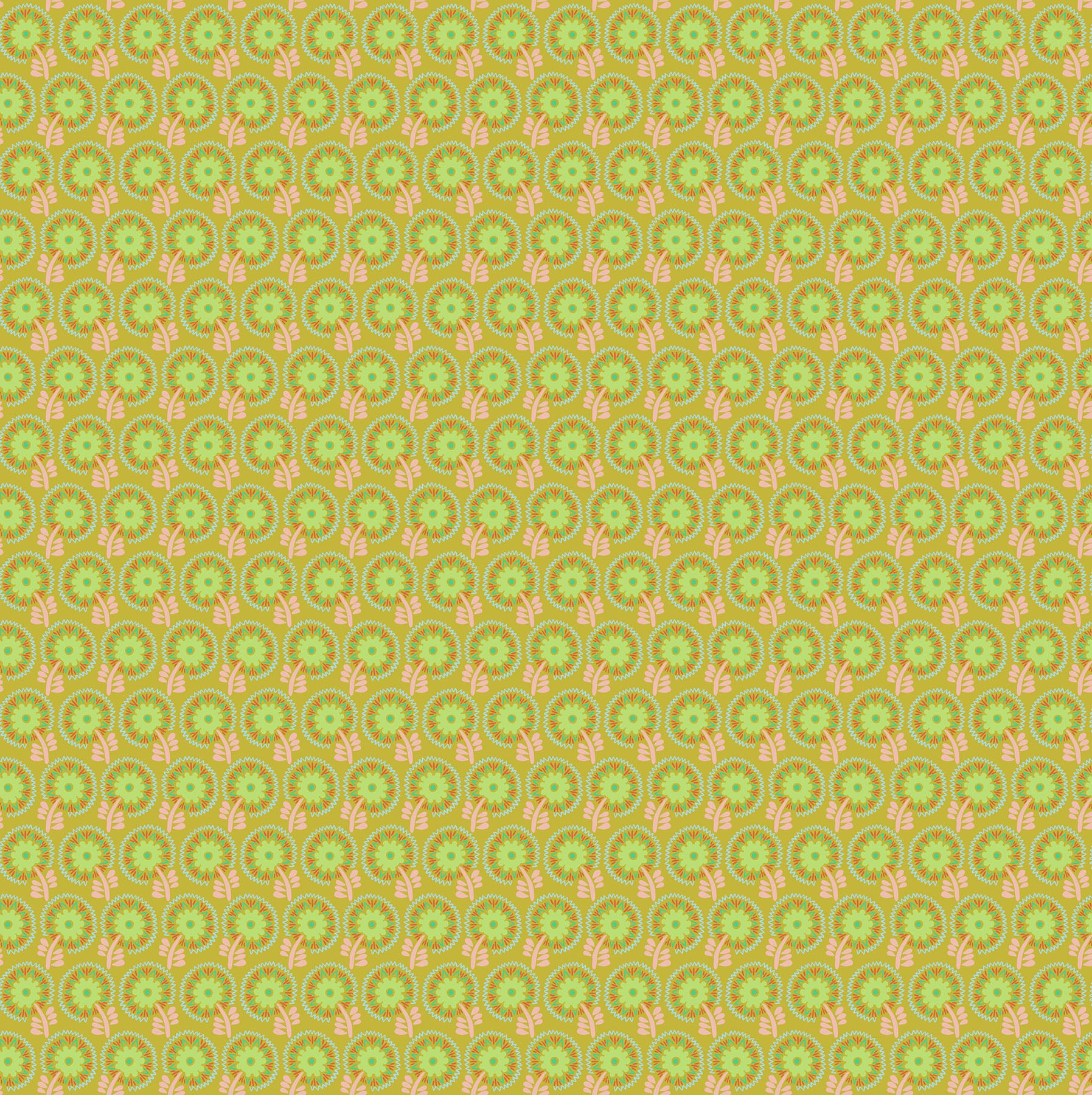 Dancers in Lime quilting fabric, part of the Sunseekers fabric collection by Anna Maria Textiles (SKU: AMT193-71V)