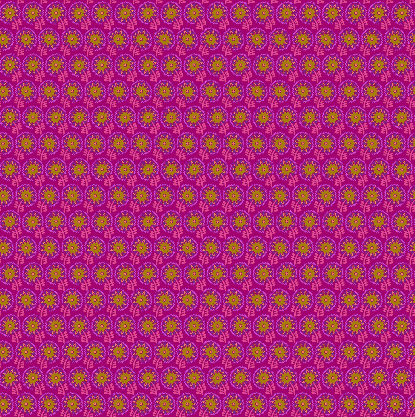 Dancers in Magenta quilting fabric, part of the Sunseekers fabric collection by Anna Maria Textiles (SKU: AMT193-84L)
