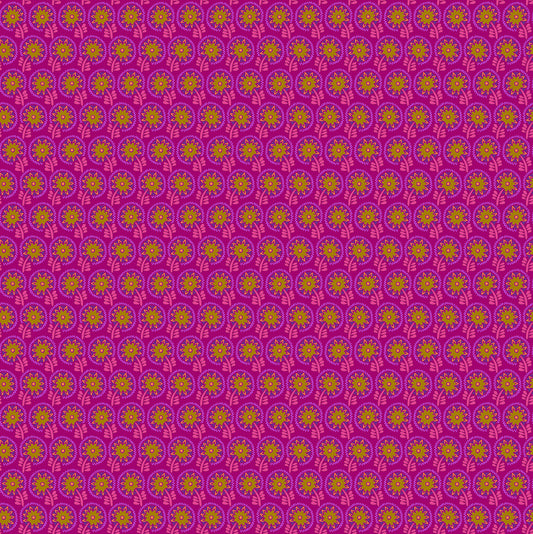 Dancers in Magenta quilting fabric, part of the Sunseekers fabric collection by Anna Maria Textiles (SKU: AMT193-84L)