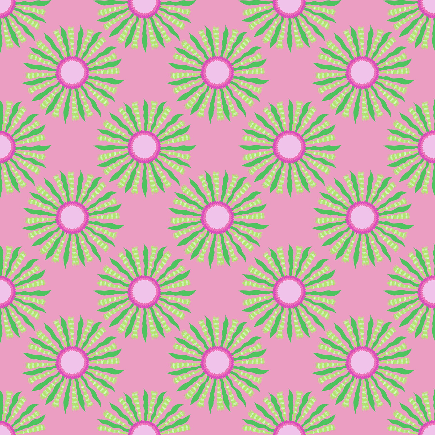 Ribbon Rays in Bubblegum quilting fabric, part of the Sunseekers fabric collection by Anna Maria Textiles (SKU: AMT196-20C)