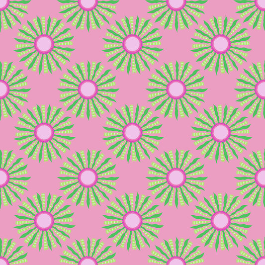 Ribbon Rays in Bubblegum quilting fabric, part of the Sunseekers fabric collection by Anna Maria Textiles (SKU: AMT196-20C)