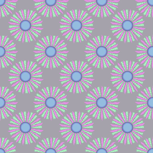 Ribbon Rays in Silver quilting fabric, part of the Sunseekers fabric collection by Anna Maria Textiles (SKU: AMT196-92V)
