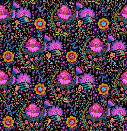 Seeking in Velvet quilting fabric, part of the Sunseekers fabric collection by Anna Maria Textiles (SKU: AMT197-99L)