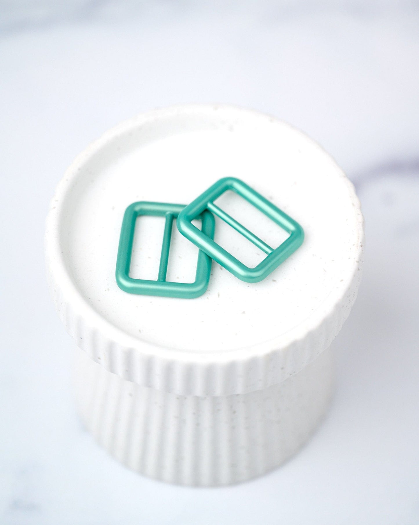 Pink Door Hardware - 1" Slider - Matte Aqua - 2 per Pkg. - AQ-01-SL