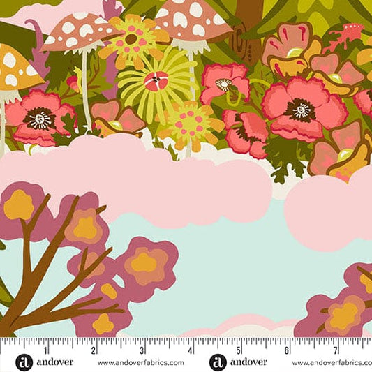 Autumn Echo quilting fabric, part of the Camp Kitschy Lala fabric collection by Alison Glass (SKU: A-1711-N)