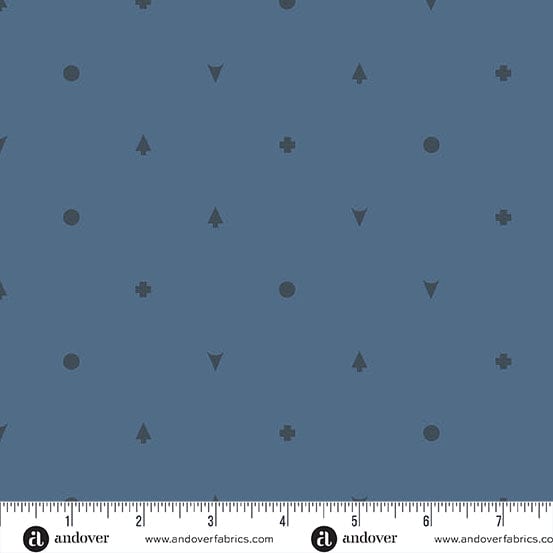 Stone Symbolic quilting fabric, part of the Camp Kitschy Lala fabric collection by Alison Glass (SKU: A-1718-B1)