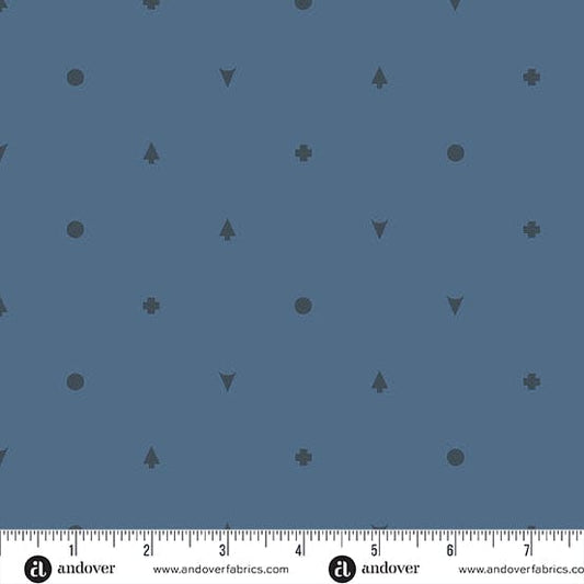 Stone Symbolic quilting fabric, part of the Camp Kitschy Lala fabric collection by Alison Glass (SKU: A-1718-B1)