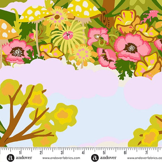 Summer Echo quilting fabric, part of the Camp Kitschy Lala fabric collection by Alison Glass (SKU: A-1711-G)