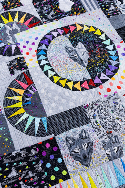 Emperor's Wheel Quilt Kit - Graywork by Tula Pink - Fabric Only (Preorder)
