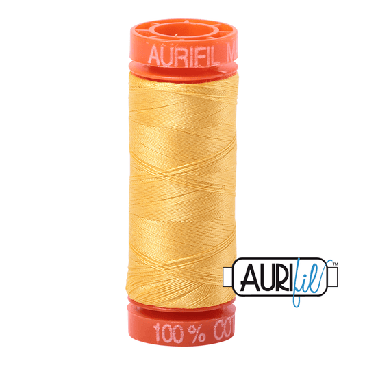 Aurifil Cotton Mako Thread - 50wt - 200m Spool - Pale Yellow - MK50SP200-1135