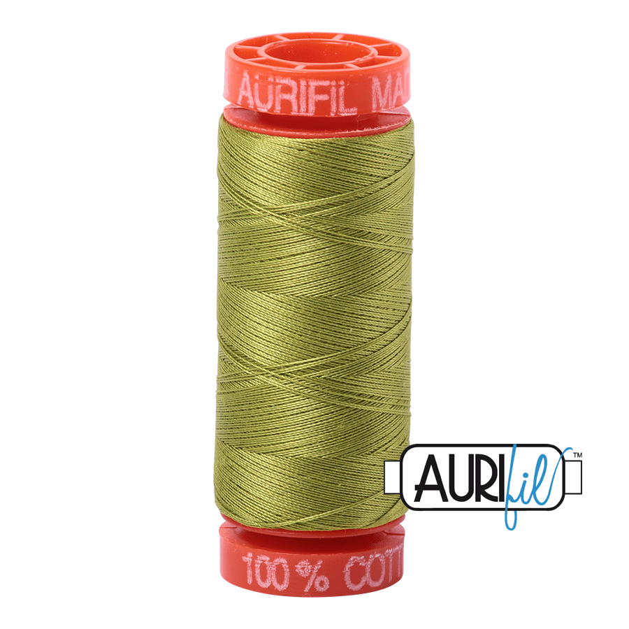 Aurifil Cotton Mako Thread - 50wt - 200m Spool - Light Leaf Green - MK50SP200-1147