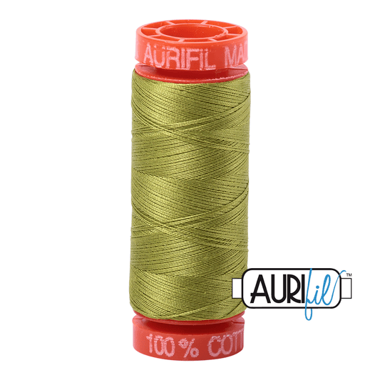 Aurifil Cotton Mako Thread - 50wt - 200m Spool - Light Leaf Green - MK50SP200-1147